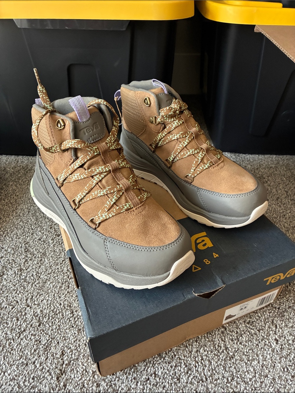 Teva Women's Brown and Gray Lace-Up Hiking Boots